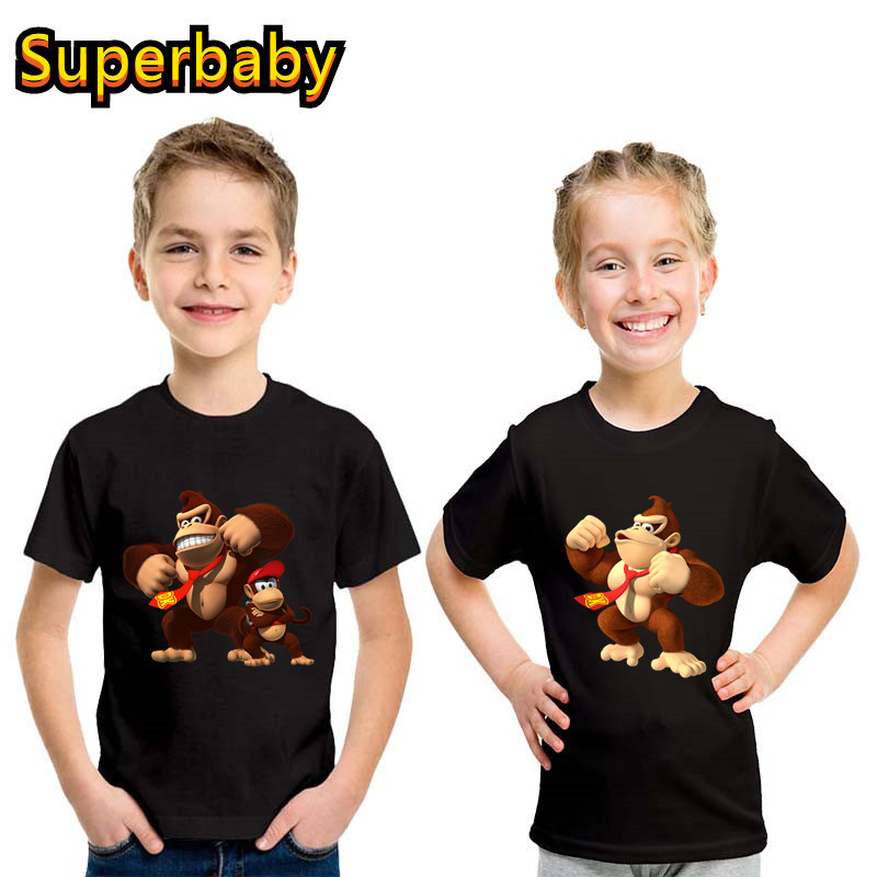 Baby Products Store - เสื้อยืดแขนสั้นพิมพ์ลายการ์ตูนลาฮ่องกงสำหรับเด็กเสื้อผ้าเด็กหญิงเด็กชายผ้าฝ้ายสำหรับเด็กฤดูร้อน
