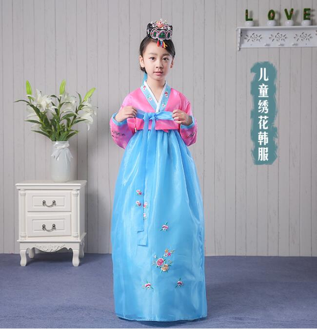 Baby Products Korea - ชุดฮันบกสาวชุดเด็กเสื้อผ้าเต้นรําประเพณีเกาหลีเวทีชาติพันธุ์เย็บปักถักร้อยพื้นบ้าน