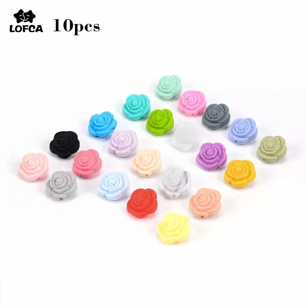 Baby Products Wholesale - ขายส่ง 10 ชิ้น/ล็อตลูกปัดซิลิโคนดอกไม้ Baby Teethers BPA