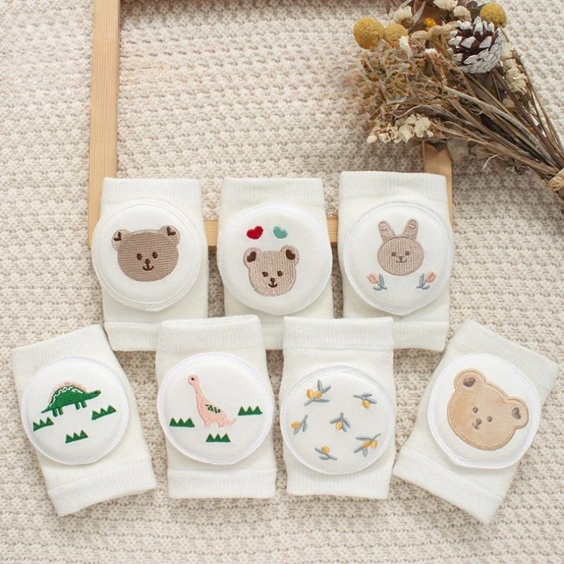 Baby Knee Pad Crawling - สนับเข่าเด็กแบบตาข่าย 1 คู่ ป้องกันการลื่น ปลอดภัย ผ้าฝ้าย