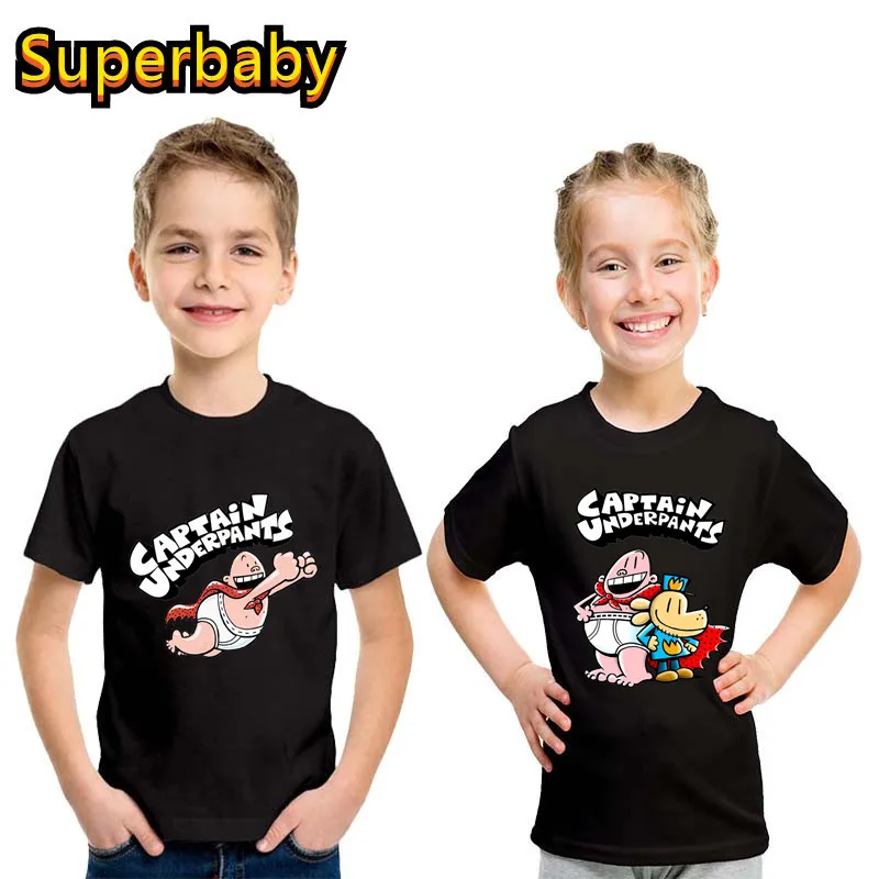 Baby Products Store - ขายร้อนการ์ตูนเด็ก T เสื้อกัปตันกางเกง Superhero กราฟิกตลกเด็กทารกเด็กหญิงเสื้อผ้าฤดูร้อนเด็กผ้าฝ้ายเสื้อยืด