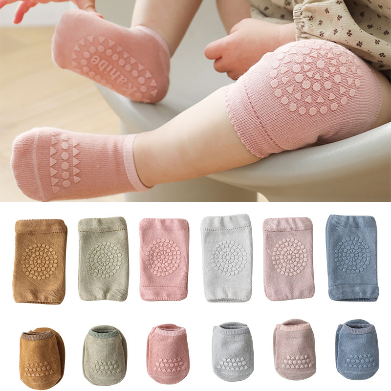 Baby Knee Pad Crawling - ความปลอดภัยเด็กเข่า Pads ถุงเท้าชุดถุงเท้ากันลื่นข้อศอกเบาะ Kneecap ฤดูร้อนเด็ก Crawling