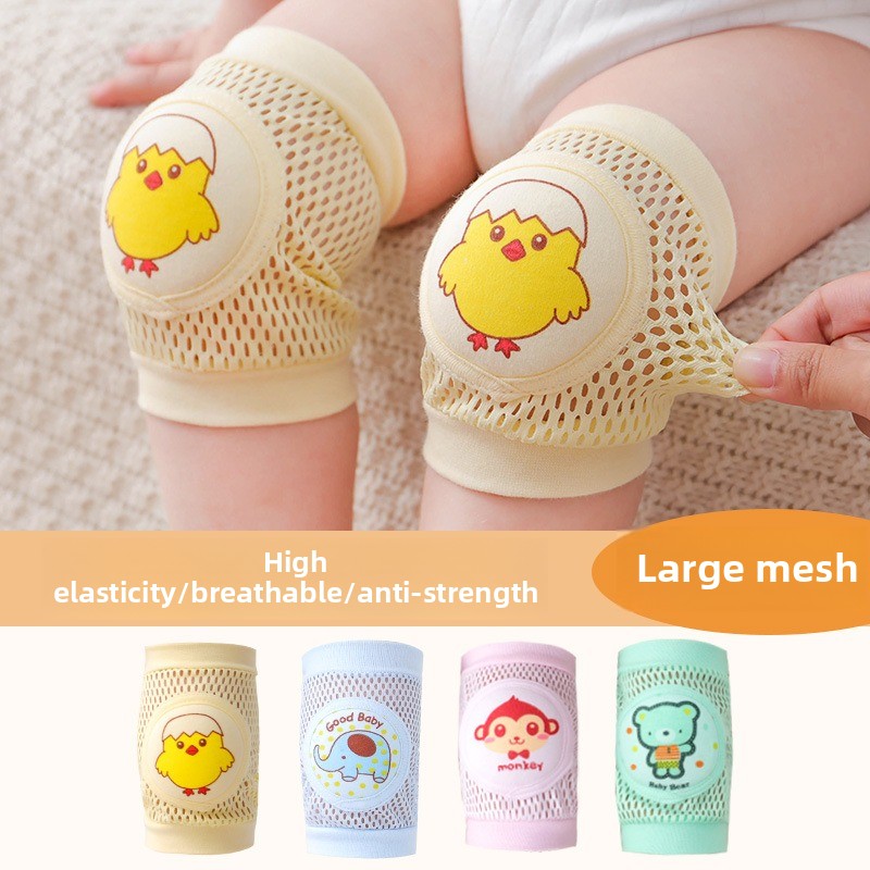 Baby Knee Pad Crawling - แผ่นรองเข่าเด็ก 1 คู่ - ป้องกันการกระแทกสำหรับฤดูร้อน, อุปกรณ์ช่วยฝึกเดินสำหรับเด็กทารกและเด็กเล็ก