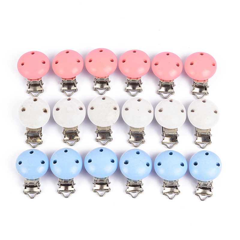 Baby Products Wholesale - 10Pcs รอบไม้ Pacifier คลิปเด็ก Teething Dummy