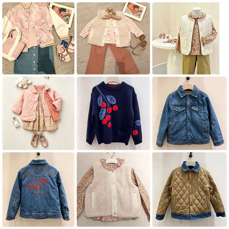 Baby Products Store - พรีออเดอร์ 2026 BP เสื้อโค้ทเด็กผู้หญิงฤดูหนาวใหม่ เสื้อคาร์ดิแกนเด็กผู้ชายปักลาย เสื้อแจ็คเก็ตเด็กผู้ชายปักลาย