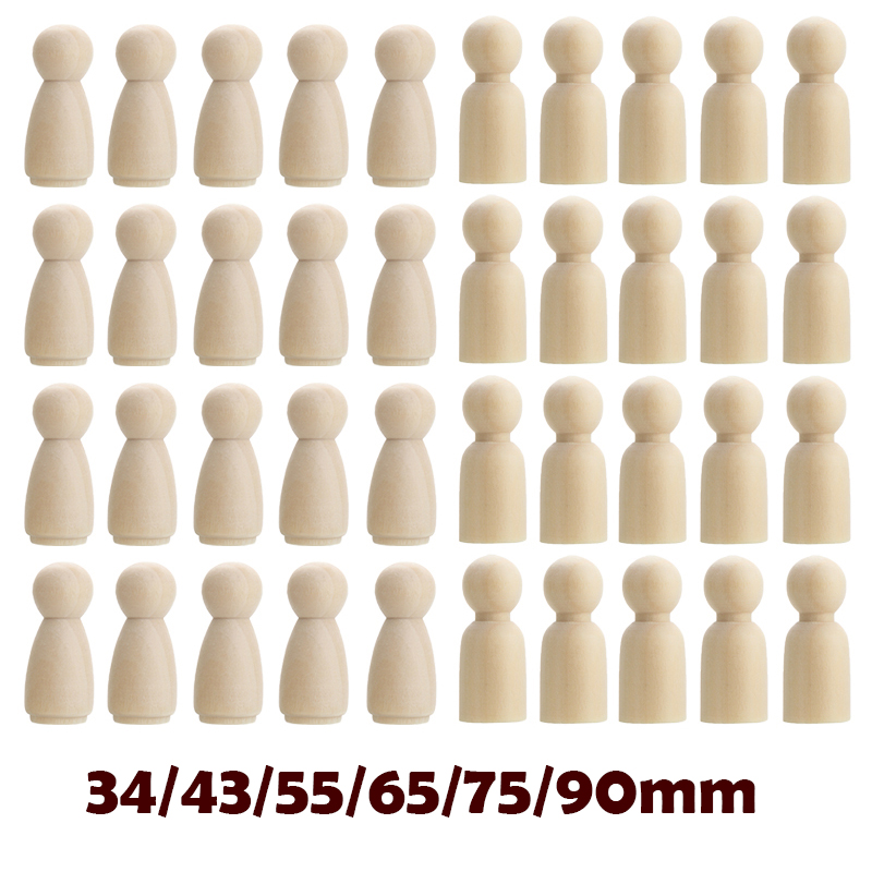 Baby Products Wholesale - ขายส่ง 50 PC 75 มม./90 มม.งานฝีมือไม้หญิงและชาย