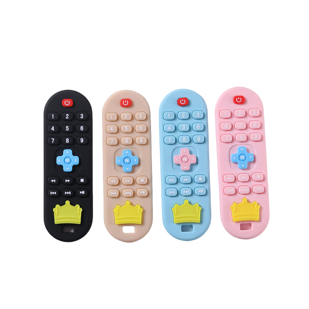 Baby Products Natural - เด็กซิลิโคนรีโมทคอนโทรลของเล่นยางกัดเด็กป้องกันมือกินTeething Stickของเล่นเด็กการ์ตูนSoothing Biteของเล่น