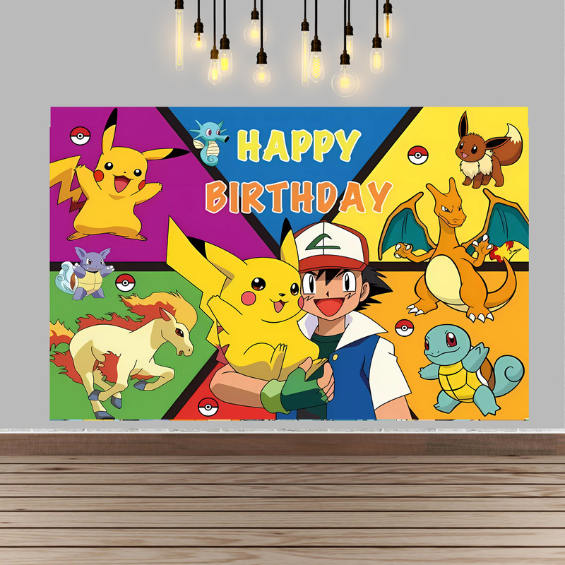Pokemon Birthday Party ตกแต่งพ - Baby Products Poster บทวิจารณ์และราคา