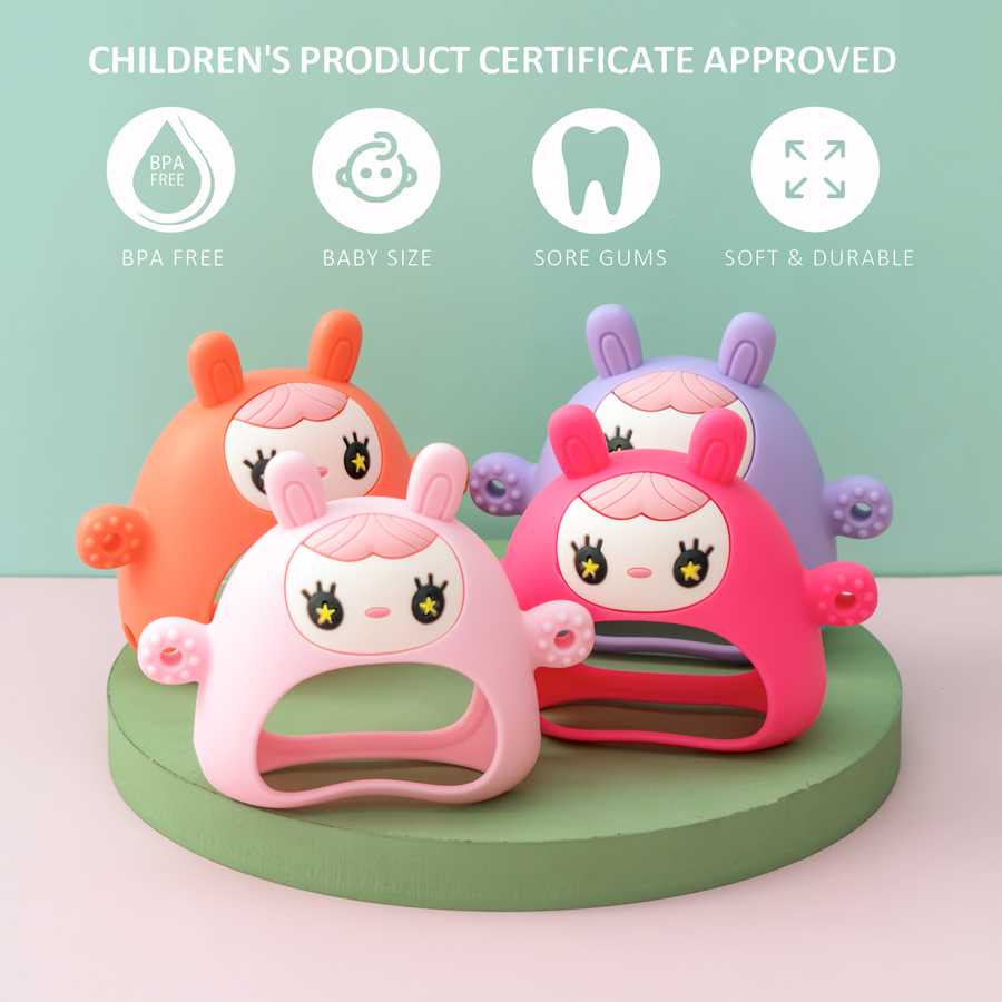 ของเล่นยางกัดซิลิโคน 1 ชิ้น ปล - Teething Mitten Baby บทวิจารณ์และราคา