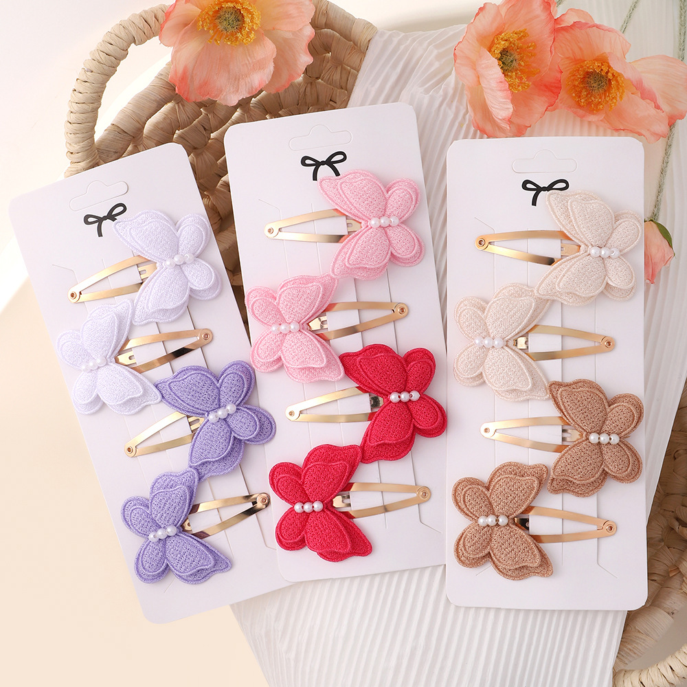 4 ชิ้น/เซ็ตผีเสื้อชุดคลิปผมสํา - Baby Products Set บทวิจารณ์และราคา