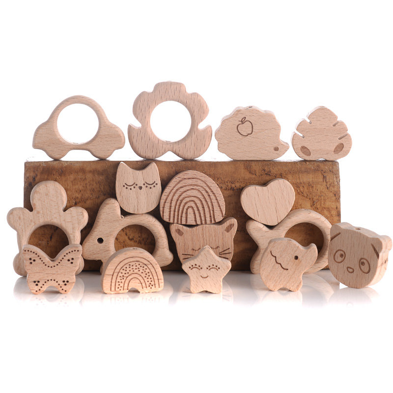 10Pcs ธรรมชาติไม้บีชลูกปัดแมวผ - Baby Products Natural บทวิจารณ์และราคา