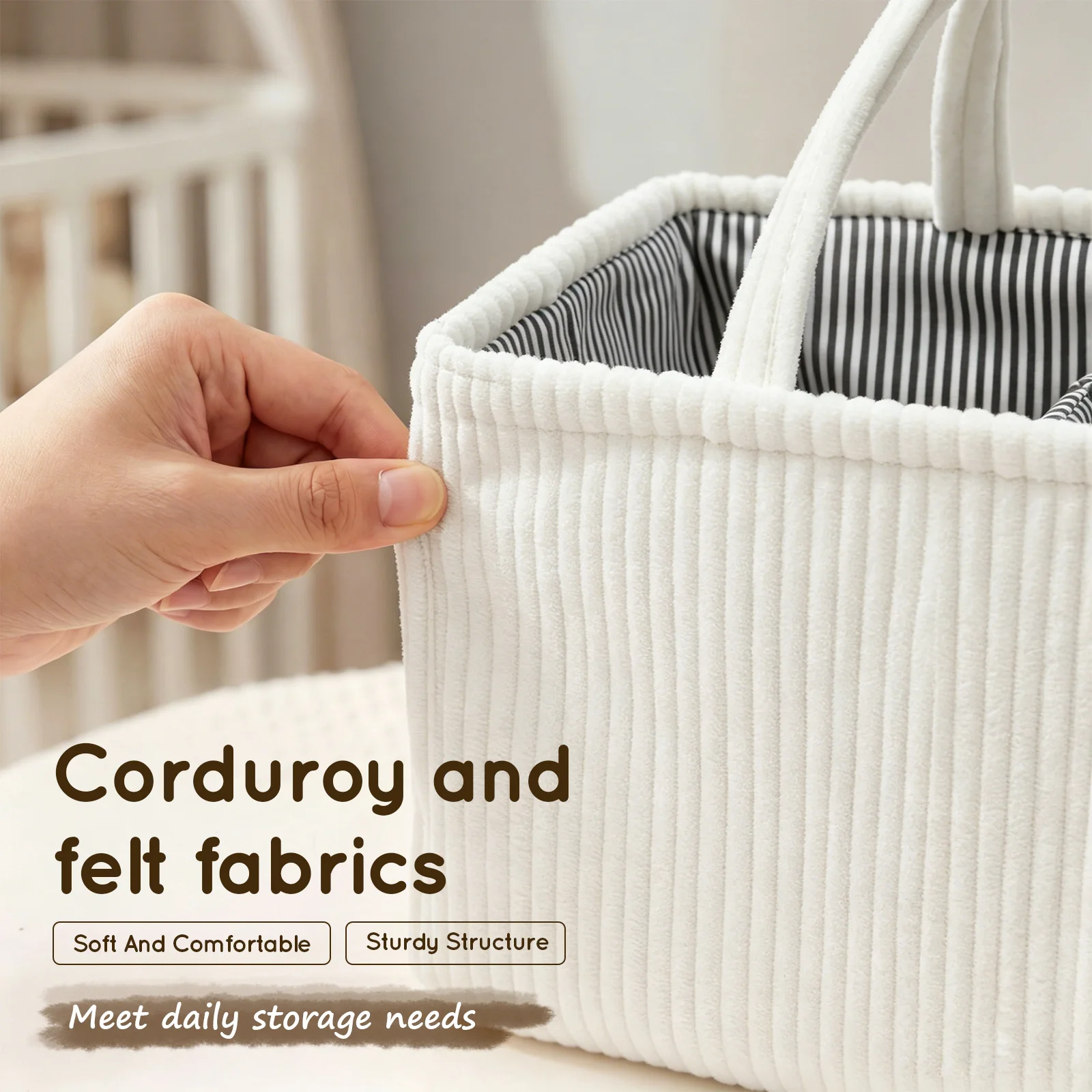 ตะกร้าเก็บผ้าอ้อมเด็กแบบพับได้ - Baby Products Basket บทวิจารณ์และราคา