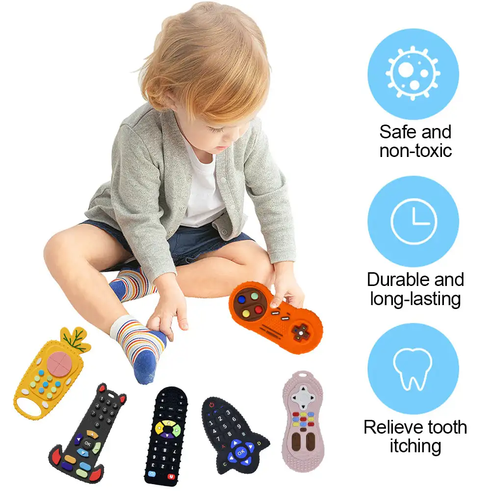 เด็กซิลิโคนTeetherของเล่นรีโมท - Baby Products Natural บทวิจารณ์และราคา
