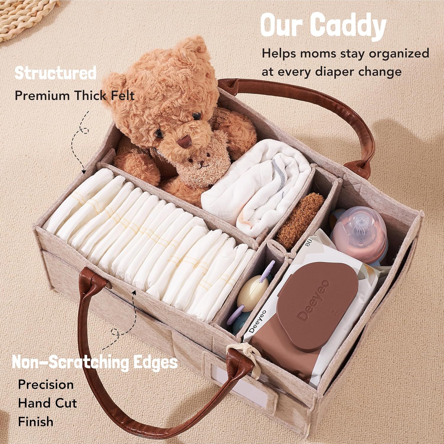 ตะกร้าเก็บของเด็กอ่อนแบบมีหูหิ - Baby Products Basket บทวิจารณ์และราคา