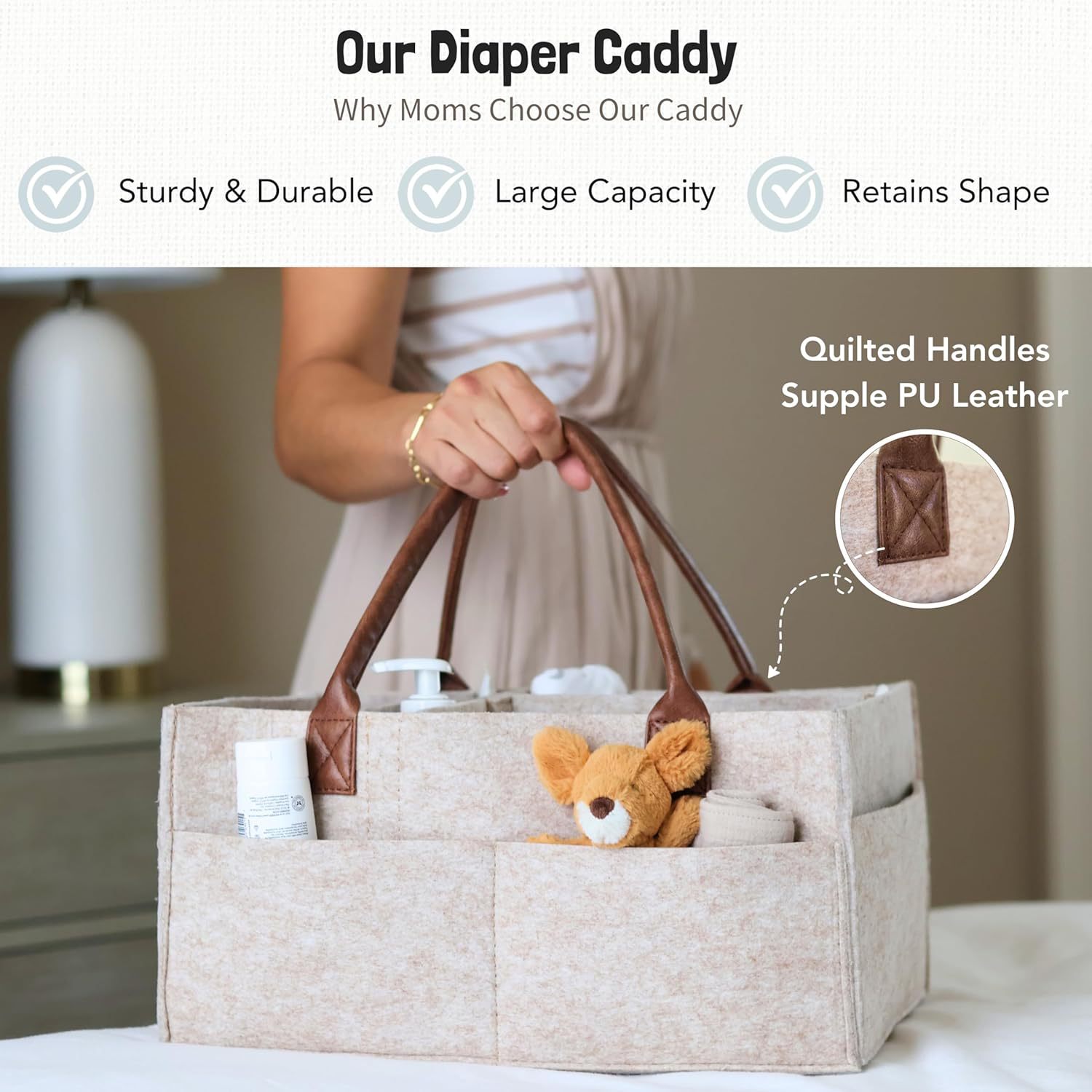 ตะกร้าเก็บของเด็กอ่อนแบบมีหูหิ - Baby Products Basket บทวิจารณ์และราคา
