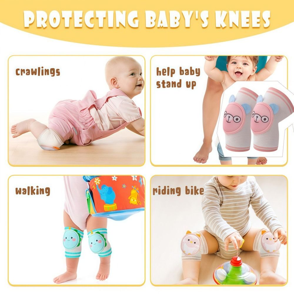 แผ่นรองเข่าเด็กกันกระแทก ระบาย - Baby Knee Pad Crawling บทวิจารณ์และราคา