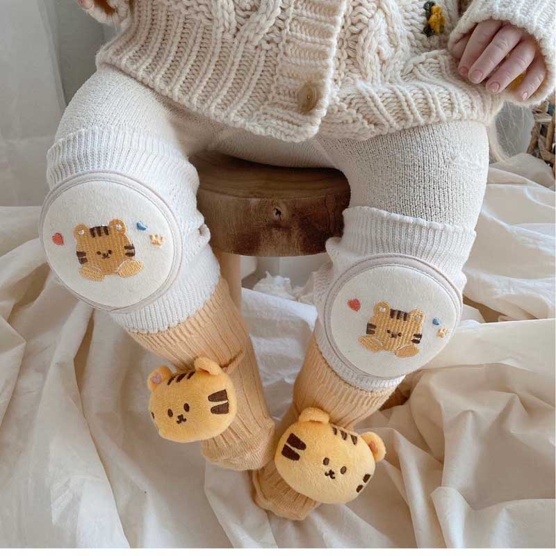 เด็กเข่า Pads ถุงเท้าผ้าฝ้าย U - Baby Knee Pad Crawling บทวิจารณ์และราคา